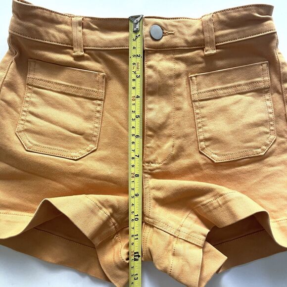 EVERLANE Women’s The Patch Pockets Shorts High Rise Apricot Orange - Picture 6 of 10